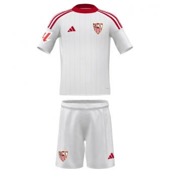 Billige Fotballdrakt Sevilla Replika Hjemmedraktsett Barn 2025-26 Kortermet (med bukser)